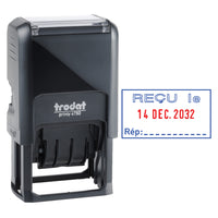 Trodat 4750 Self-Inking Text Dater - "Recu le"-Self-inking to eliminate the need for a separate ink pad