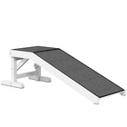 PawHut 49" L Pet Ramp with Non-slip Carpet - White-Aimed for older or little pets or pets who have limited mobility to provide them a gentle angle to climb 