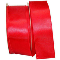 JAM Paper Single Face Satin Ribbon - 2 1/2" W x 50 yd. - Red-Colour: Red