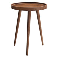 Modway Chiro Round Wood Side Table - Walnut-Round End Table