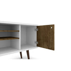 Manhattan Comfort Liberty MDP and MDF 53.14"W TV Stand, White and Rustic Brown (200AMC69)-Recommended for a 46" -50" TV.