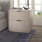 Hudson&Canal Yarden 24" Nightstand - Alder White-Clean with a soft, dry cloth and no harsh chemicals or abrasive cleaning materials