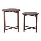 Zuo Gema Coffee Table - Bronze - Set of 2-Dimensions: 21.8" L x 21.8" W x 24.0" H