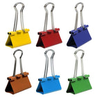 JAM Paper - Assortiment de pinces à baguette colourées - moyennes - 1 1/4 po (32 mm) - couleurs arc-en-ciel assorties - 90 pinces/paquet-Taille : Moyenne 1,25 po (32 mm) | Reprend facilement sa forme lors du retrait