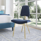 Modway Ponder Performance Velvet Dining Side Chair - Navy-Dense Foam Padding for Comfort