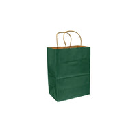 Eddie's - Sac à provisions en papier kraft 100 % recyclé - 8" x 4-3/4" x 10-1/4" - Vert forêt - Paquet de 250-8" x 4-3/4" x 10-1/4"