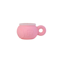 Marcus & Marcus - Bol le casse-croûte-avec poignée Caoutchouc en silicone de qualité alimentaire - Couvercle encliquetable - Pokey le cochon - Paquet de 3-Lavable au lave-vaisselle