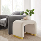 Modway - Koda Performance Velvet Tabouret en cascade - Brass Almond-Tissu résistant aux taches
