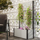 Outsunny - Jardinière d’extérieur en osier avec treillis, gris mélangé-Bac inférieur pouvant contenir plusieurs plantes et fleurs