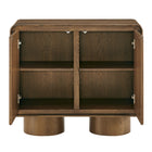 Modway Lumo 2-Door Curved Wood Accent Cabinet - Walnut-9