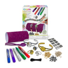 Crayola - Bijoux en faux cristal Creations-CRÉE 6 PIÈCES UNIQUES : Cet ensemble comprend suffisamment de fournitures pour créer 6 bijoux personnalisés en faux cristal