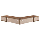 Modway - Transmit Coin mural de 55" Bois Bureau - Blanc noyer-Stratifié à grain de bois
