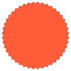 JAM Paper Standard Label Rolls - Burst - 2.25" Seal - Neon Red - 125 Labels/Roll-Size: Burst ( 2.25 Inches ) | Printer friendly labels are easy to create and customize.