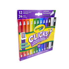 Crayola - Crayons de couleur mécaniques Clicks - Paquet de 12-MINE 2,0 MM : La mine de 2,0 mm permet d'obtenir des lignes fluides et uniformes. Idéal pour dessiner ou prendre des notes avec précision et qualité