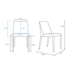 Manhattan Comfort - Lot de 4 chaises de salle à manger modernes Paris 18 po en similicuir coloris argile-Rembourré en similicuir