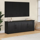 Hudson&Canal Thornwell TV Stand for TV's up to 78" - Black Grain-Features easy assembly