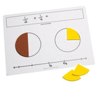 Didax Write-On/Wipe-Off Fraction Mats - Set of 10-Have students illustrate equivalent fractions or show addition and subtraction of fractions with these heavy vinyl mats (9" x 12")