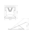 ShoppingAll Aluminum Portable Foldable Laptop Support Stand - Silver-6