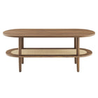 Modway Torus Oval Coffee Table - Walnut-Assembly Required