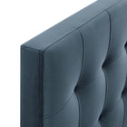Modway Lily Stain-Resistant Performance Velvet Full Size Headboard - Cadet Blue-Assembly Required