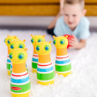 Melissa & Doug, Sunny Patch, Jeu de quilles Giddy Buggy, 6 quilles en forme d'insectes, 1 boule en plastique-Contenu : 6 quilles, boule de bowling facile à prendre en main, règles du jeu et mallette de transport robuste