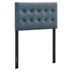 Modway Emily Stain-Resistant Performance Velvet Twin Size Headboard - Cadet Blue-Stain-Resistant Performance Velvet
