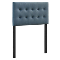 Modway Emily Stain-Resistant Performance Velvet Twin Size Headboard - Cadet Blue-Stain-Resistant Performance Velvet