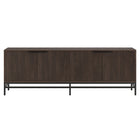 Hudson&Canal - Meuble TV Montello pour téléviseurs jusqu'à 78" - Alder Brown-Un design transitionnel qui peut également être utilisé comme crédence ou buffet