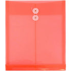 JAM PaperEnveloppes en plastique ouvertes format lettre, 9 3/4 x 11 3/4 po, rouge, paq./12-Matériau : plastique