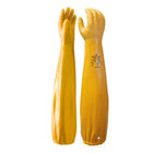 Atlas - Gant de travail vétérinaire/de pansement intégral en nitrile enduit, à prise en main optimale - Doublure en maille polyester - Jaune - Taille L-Entièrement enduit de nitrile