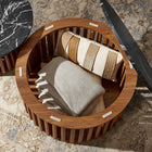 Modway Fortitude Round Faux Marble Top Nesting Coffee Table Set - Walnut Black - Set of 2-Assembly Required