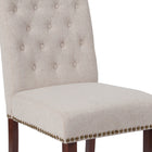 Flash Furniture - Chaise Parsons en tissu beige de la série HERCULES avec finition couleur noyer-Mousse ignifuge CA117