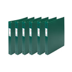 Filemode Extra Thick Poly Binder, Green, 1" Ring, 6 Pack-Colour: Green