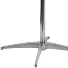 Flash Furniture 36" Round Wood Cocktail Table with 30" & 42" Columns-Chrome Column Finish