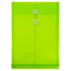 JAM Paper - Enveloppes en plastique, fermeture à bouton et cordon, extrémité ouverte légale, 9,75 po l x 14,5 po H, vert lime, 12/paquet-La fermeture sécuritaire à bouton et ficelle fait en sorte que le contenu soit préservé et les enveloppes sont fabriquées dans un matériau durable