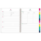 Emily Ley Simplified 2026-27 Navy Floral Teacher Weekly/Monthly Planner - 11" x 9" - English-Also includes weekly routine, daily routine, 2 student info pages, a school year overview and a daily overview page.