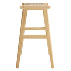 Modway - Saoirse Tabouret de bar en bois de corde tressée - Naturel naturel - Ensemble de 2-7
