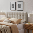 Modway Lily Upholstered Full Size Headboard - Dove-Biscuit Tufted Design