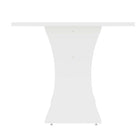 Manhattan Comfort Coney 53.14" Mid-Century Modern Dining Table - White-Frame Made of MDF Mix with Painted Finish and H Base with Adjustable Metal Feet