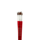 DBLG Imports - Pinceau rond en poil de chameau taille 6, Paquet de 12-Manche rouge moyen