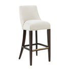 Manhattan Comfort - Beever tabouret de bar moderne 48 cm en chenille crème, lot de 2-Comprend un repose-pieds avec plaque en métal doré pour une touche d’élégance et de confort