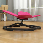 Qaba Butterfly-Shaped Swivel Chair for Training Body Coordination - Pink-A non-slip base provides safety and stability during use 