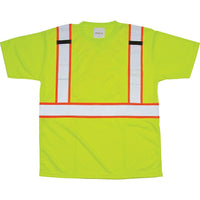 SCN Industrial Csa Compliant T-Shirts, Polyester, X-Large, High Visibility Lime-Yellow - 3 Pack-Background Colour: High Visibility Lime-Yellow
