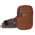 Champs Onyx Leather Holster Crossbody Bag - Brown-Inner RFID zipper pocket