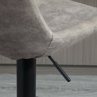 HOMCOM Adjustable Leathaire Swivel Bar Stools with Back - Grey - 2 Pack-Easy to clean with a quick wipe
