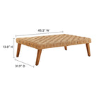 Modway - Thames Patio extérieur en osier Terrasse extérieure Rotin Table basse - Naturel-Cadre en aluminium revêtu en poudre