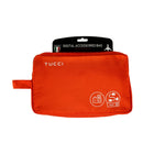TUCCI Italy Travel Luggage-Suitcase Digital Accessories Bag - Burnt Orange-Sleek, Compact Design - perfect for organized travel and daily commutes