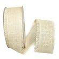 JAM Paper - Ruban en toile de jute - 2 1/2" de large x 25 m - Ivoire-Couleur: Ivoire