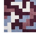 Modway Andela Interlocking Block Mosaic Area Rug - 8 ft W x 10 ft L - Multicolored Red/Light Blue-Stain Resistant / Easy To Clean