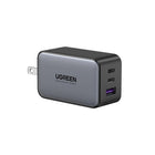 UGREEN 65W GaN Fast Charger - 2x USB-C/1x USB-A-High-Speed Charging: Connect a single device to get a 65W max charge, which charges a MacBook Pro 13' 2020 from 0 to 100% in less than 2 hours, and charges the latest Samsung phones at full speed. NOTE: It only supports 25W PPS, but DOESN'T support 45W PPS.